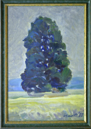 Lembit Saarts "Maastik üksiku suure puuga" 1988